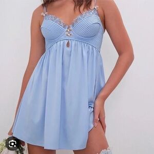 For Love & Lemons Bluebell Slip Dress NWT